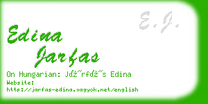 edina jarfas business card